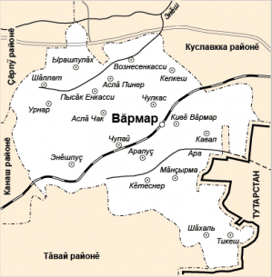 Вăрмар районĕн картти